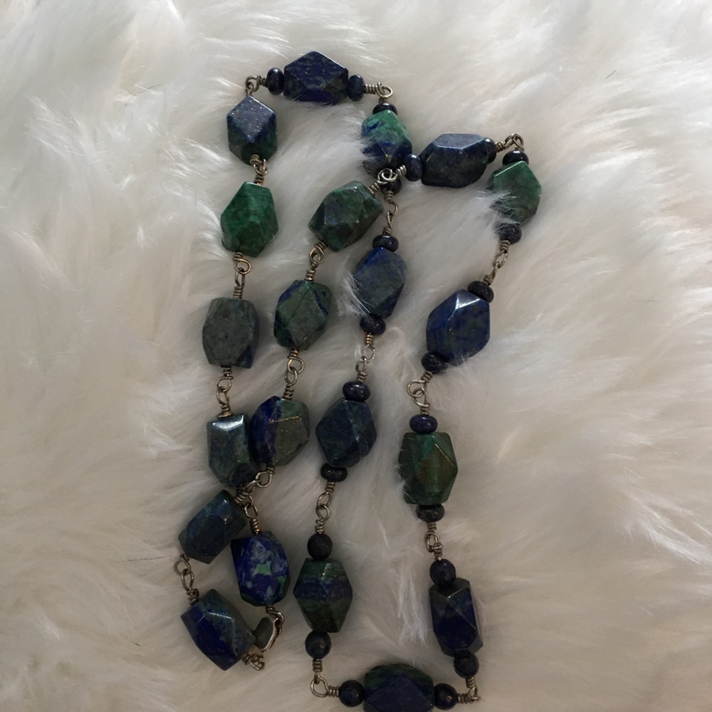 Chrysocolla Necklace and matching earrings